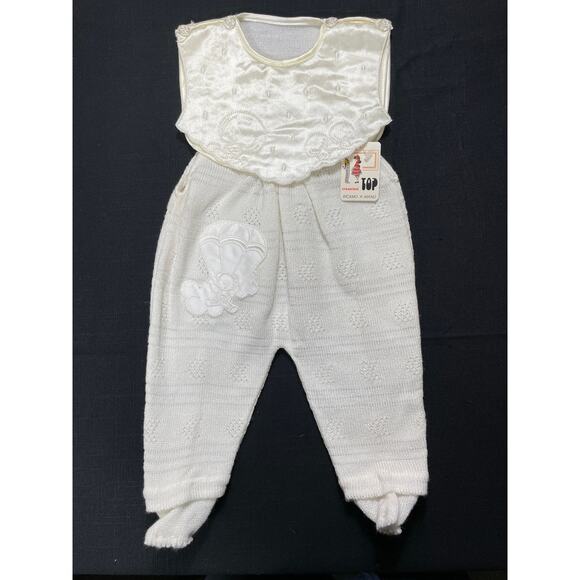 Vintage infant sweater set for 3 to 6 months, made in Italy - Picture 5 of 9